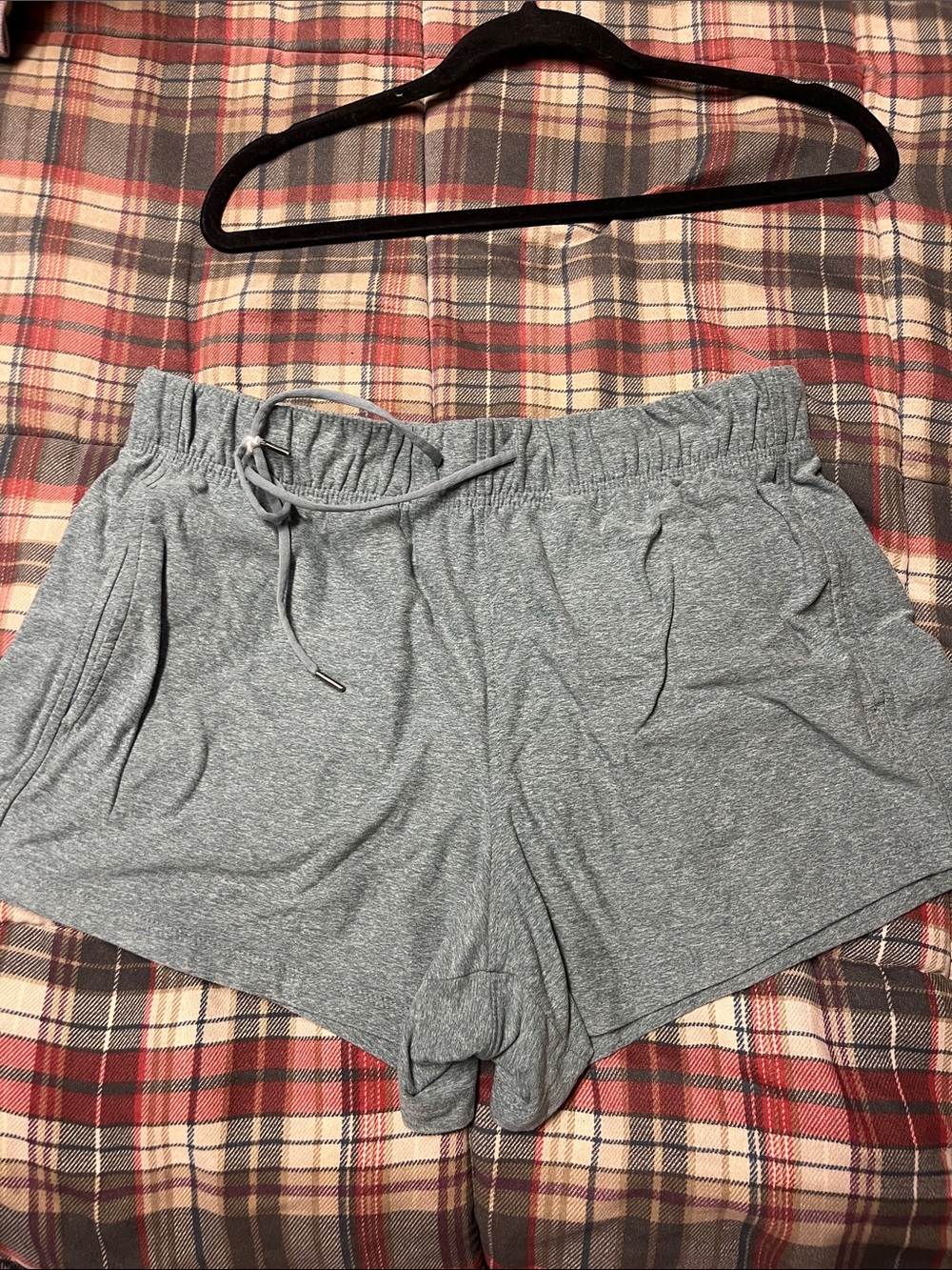 Athletic Works Gray Women's Athletic Lounge Shorts with Drawstring